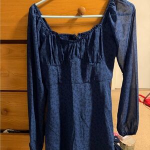 Hollister Blue Floral Midi Dress